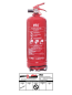 Preview: MBS FIRE (MBK) 2kg ABC Pulver Dauerdruck Feuerlöscher EN 3 inkl. KFZ Halter & Plakette
